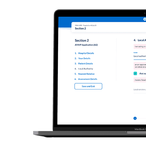 SMAHF-laptop Digital Mental Health Act Assessment setup