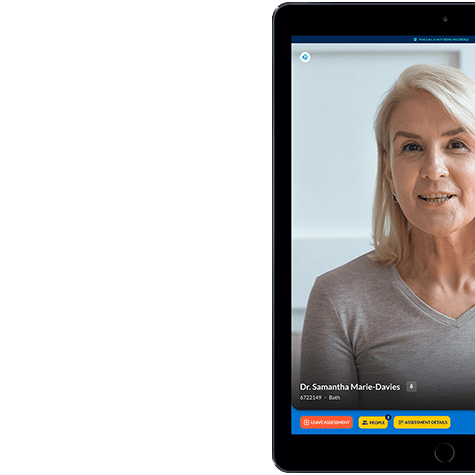 Video-Calling-phone Digital Mental Health Act Assessment setup