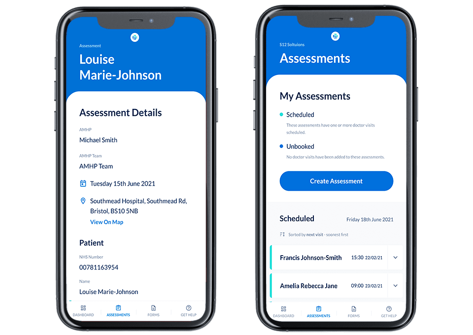 MHA-Assessing-Team-Organisaton-2iphones Digital Mental Health Act Assessment setup